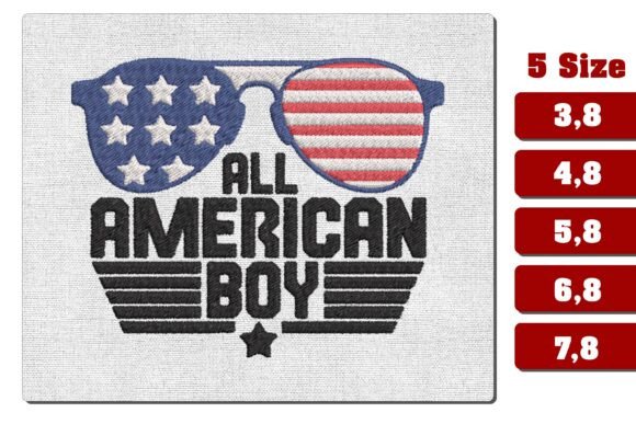 All American Boy Sunglasses Embroidery