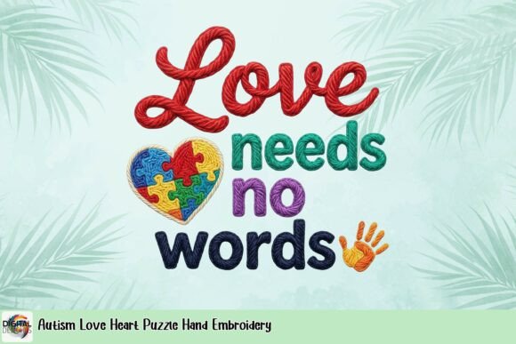 Autism Love Heart Puzzle Embroidery Review