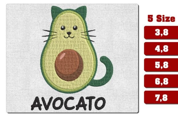 Avocato Pun: Cute Avocado Cat Embroidery Review