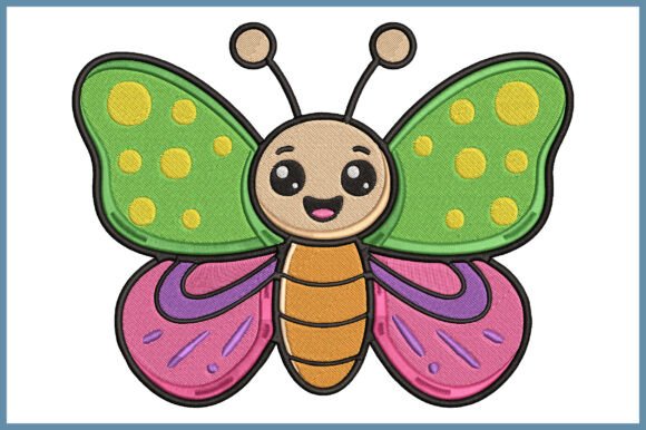 Cute Butterfly Embroidery Design