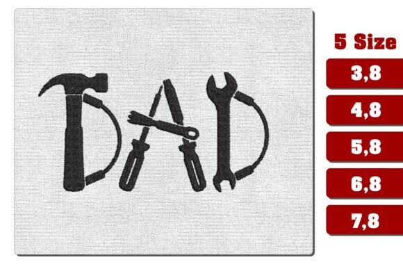 Dad Handyman Tools Embroidery Design