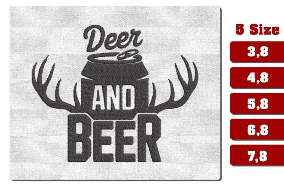 Deer and Beer Hunting Embroidery Design Review