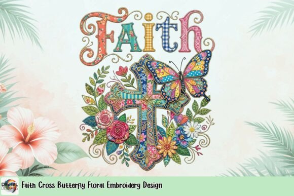 Faith Cross Butterfly Floral Embroidery Design Review