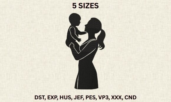 Mom Holding Baby Embroidery File Review
