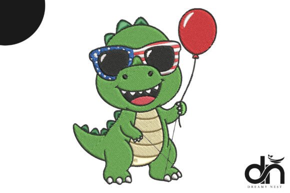 Patriotic Dino USA Sunglasses Embroidery Review